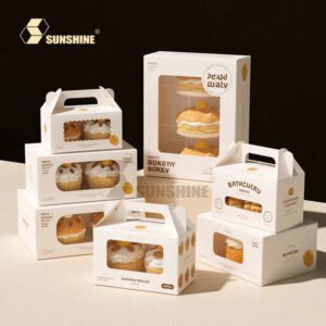custom logo print bakery box cupcake box cheap paper donuts box chocolate packaging