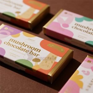 Custom Logo Premium Luxury Gold Food Grade Sweet Folding Chocolate Bar Packaging Box
