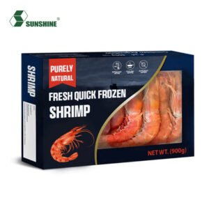Custom Printing Foldable Art Paper Seafood Freezer Storage Cereal Box Package Box Frozen Food Packaging Box OEM Snack Packaging