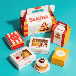 Wholesale Eco Friendly Bakery Paper Box for Pastry Cake Cupcake Takeaway