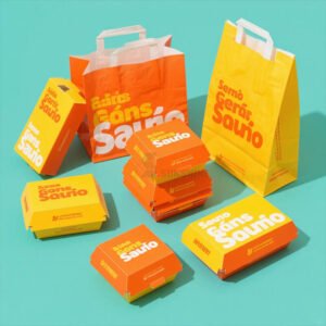 Eco Friendly Paper Box for Sandwich Burger Takeout Packaging