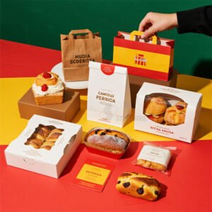 Personalized Printed Bakery Box Packaging for Muffins Brownies Dessert Treats
