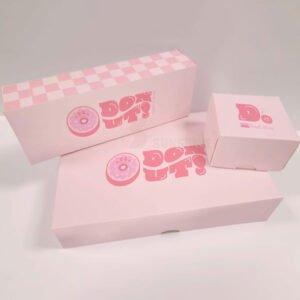 Bakery Food Packaging Folding Carton Donut Boxes Custom Printed Cake Box Manufacturer Supplier